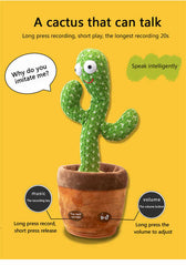 Cactus Plush Toys, Electronic Cactus Plush Music Toy wtih Singing and Dancing - Armaa Store