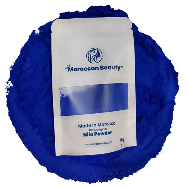 Original Moroccan Blue Nila Powder For Skin Whitening - 50g - Armaa Store