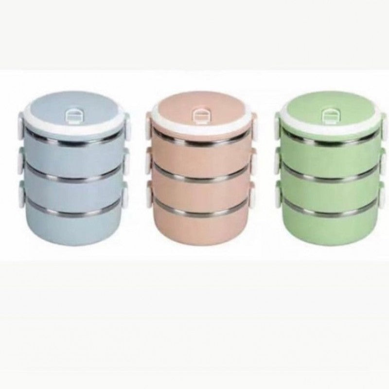 3 Layers Insulated Lunch Box Stainless Steel Tiffin Hot Box For office school