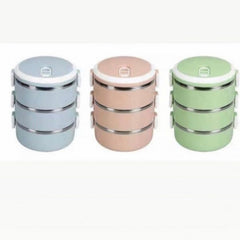 3 Layers Insulated Lunch Box Stainless Steel Tiffin Hot Box For office school