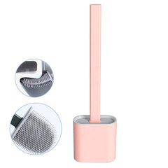 Silicone Toilet Cleaner Brush With Holder