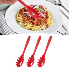 Silicone Pasta, Noodle and Spaghetti Ladle (Fork, and Server Tongs)