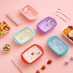 Mofusand x Sanrio Hello Kitty Bento Glass Lunch Box - Airtight Food Container (7-11 Edition)