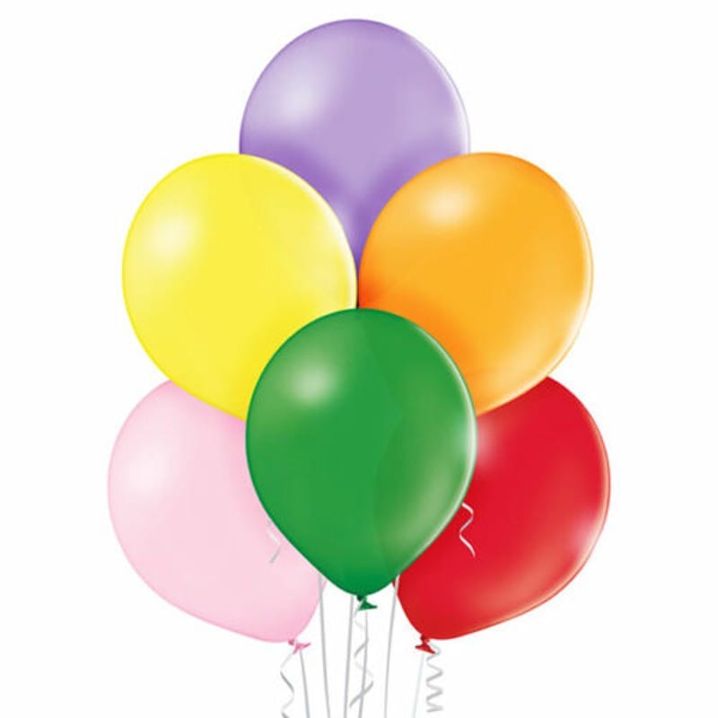 Balloons Plain Party Mix 100pcs with 1 Hand Air Balloon portable Pump - Armaa Store