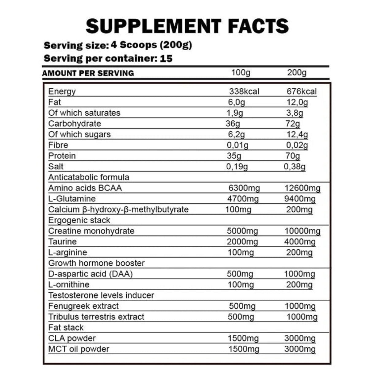 Kevin Levrone Gold Lean Mass 6Kg - Armaa Store