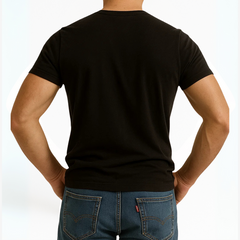 Soft Fit Black Half Sleeve Vest - Pack of 6