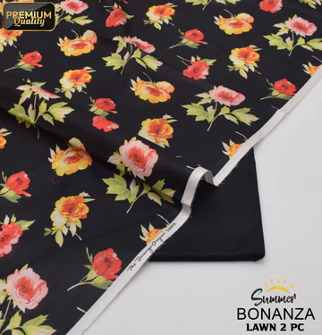 2-Piece Unstitched Lawn Suit (All Over Print) Bonanza-49