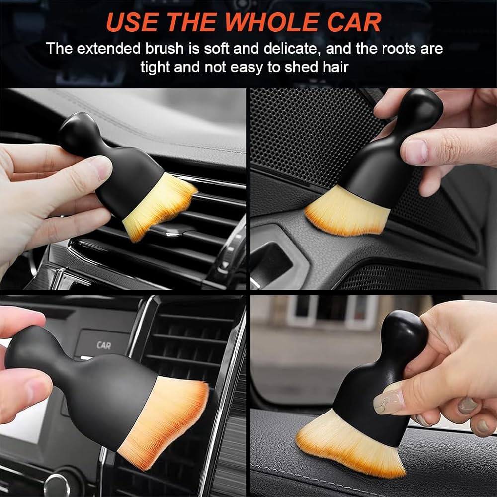 2 Pack Car Detailing Brush, Car Brush for Detailing Interior Soft Bristles - Armaa Store