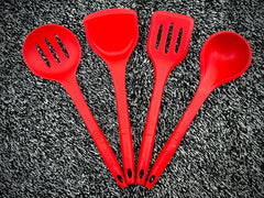 Silicon Spatula 4 PCs | High Quality Spatula Set