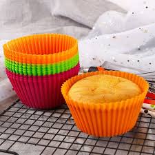 12 Pcs Silicone Cupcake Maker Set | Reusable Non-Stick Muffin & Cupcake Baking Molds | Food Grade Silicone