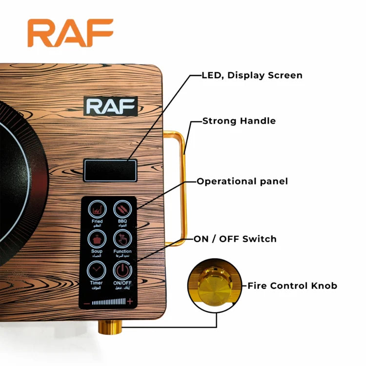RAF Electric Infrared Cooker R.9018 - Induction Plate & Hot Plate