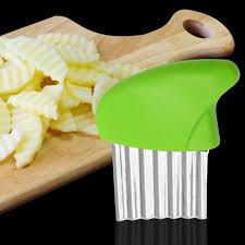Imported Stainless Steel Crinkle Potato Cutter – Wavy Vegetable Slicer