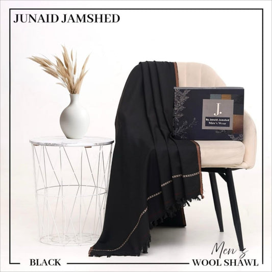 J. Premium Box Pack Italian Wool Shawl-Black