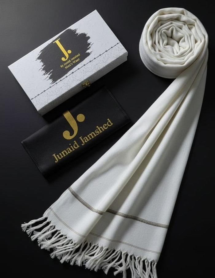 J. MENS PREMIUM SHAWL -D101-Crystal White