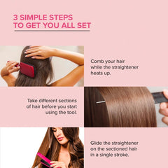 Syska HS6812 Super Glam Hair Straightener with Ceramic Plates, Heat Balance Technology and Overheat Protection