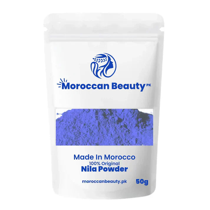 Original Moroccan Blue Nila Powder For Skin Whitening - 50g - Armaa Store