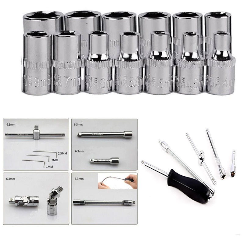 46pcs Car Repair Wrench Set with Head Ratchet & Sockets - Armaa Store