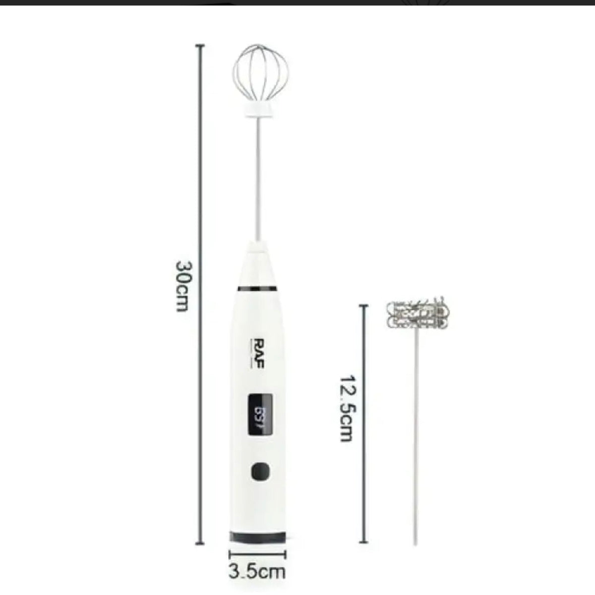 RAF Rechargeable Coffee Beater & Egg Whisker R.322 with 3 speeds & Digital Display - Armaa Store