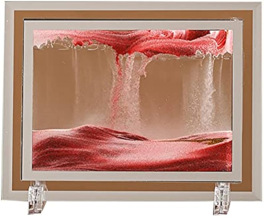 Moving Sand Art Pictures,Dynamic Sand Paintings,3D Sandscape Tabletop Decoration with Frame Base