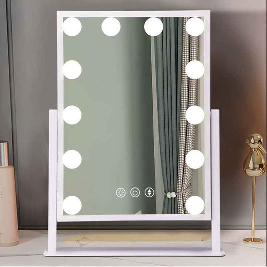 LED Makeup Mirror Beauty Vanity Cosmetic Mirror 360 Degree Rotation Type-C Touch Sensor Control - Armaa Store