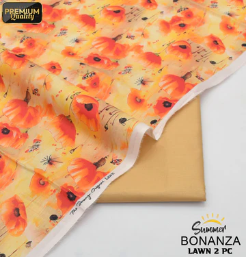2-Piece Unstitched Lawn Suit (All Over Print) Bonanza-50