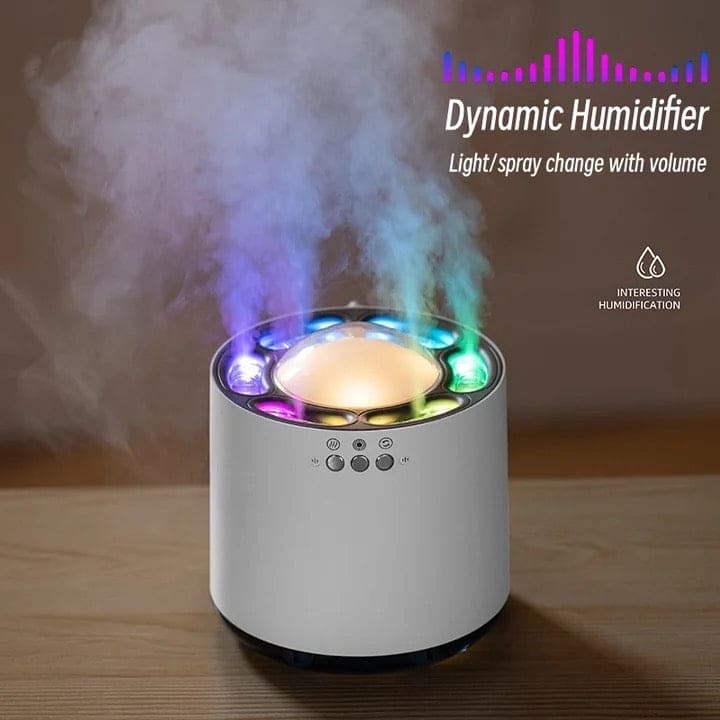 6 Nozzle Dynamic Humidifier, Mist Air Humidifier with Colorful LED Light, Home RGB Led Light Aroma Diffuser - Armaa Store