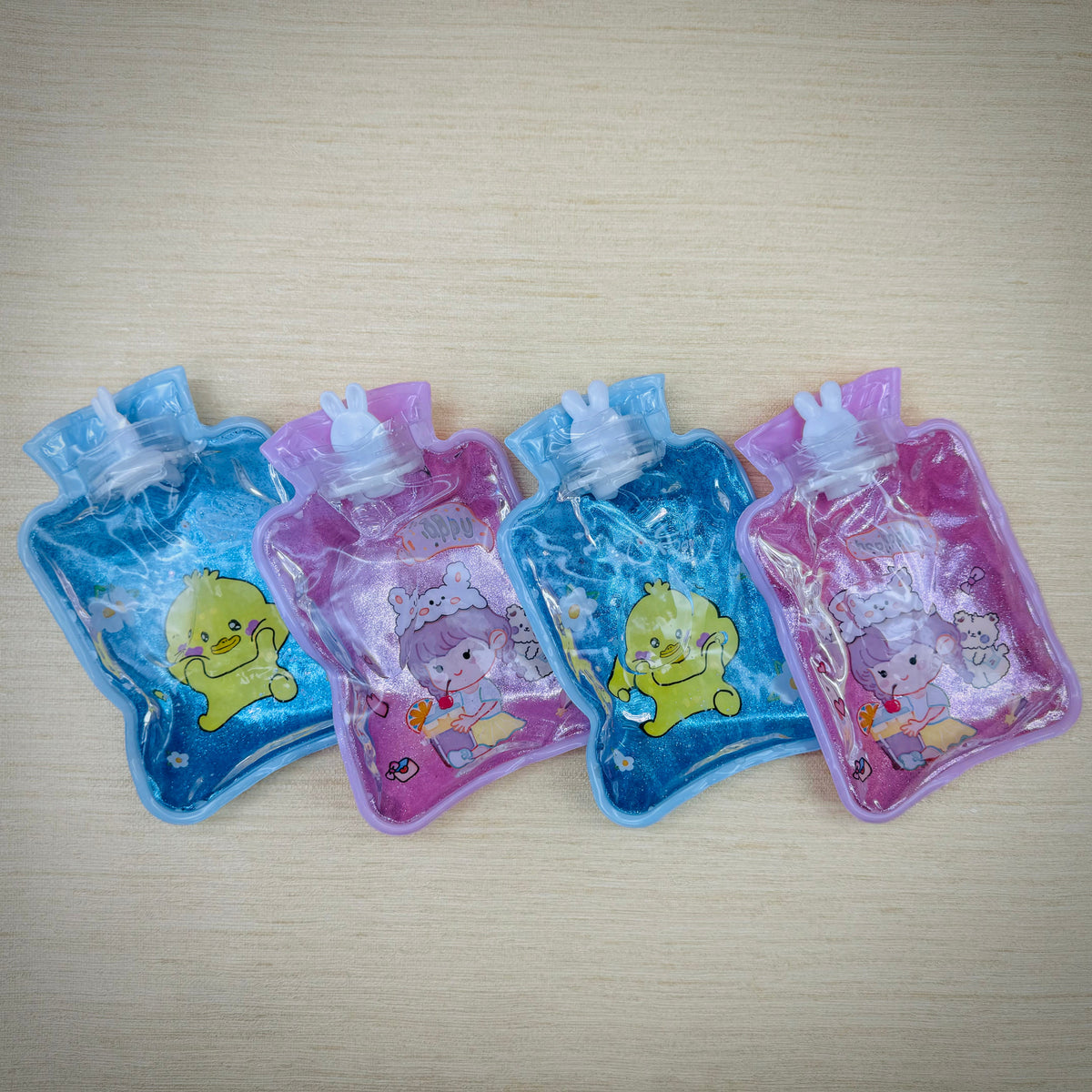 Transparent Hot And Cool Water Bottle | 4 Pieces Set