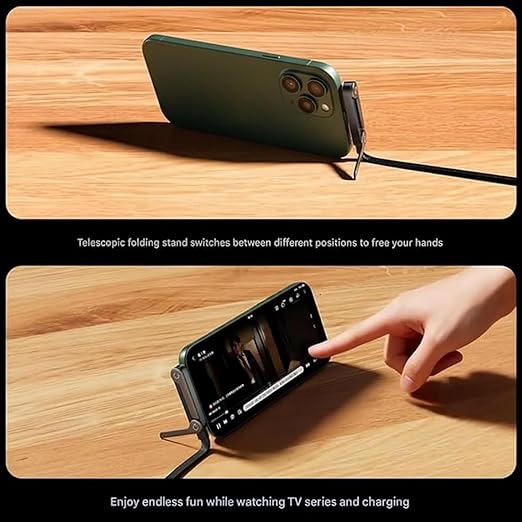 240W 2-in-1 Charging Cable with Phone Stand 1.5m length