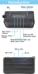 Zosam-W1 Portable Outdoor Speaker - IPX6 Waterproof Wireless Speaker