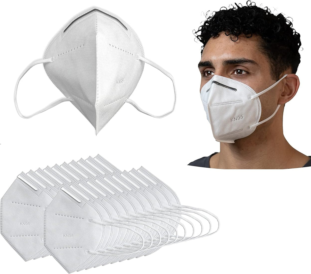 KN95 Face Mask with 5 Protective Layers - 20 Piece Bundle