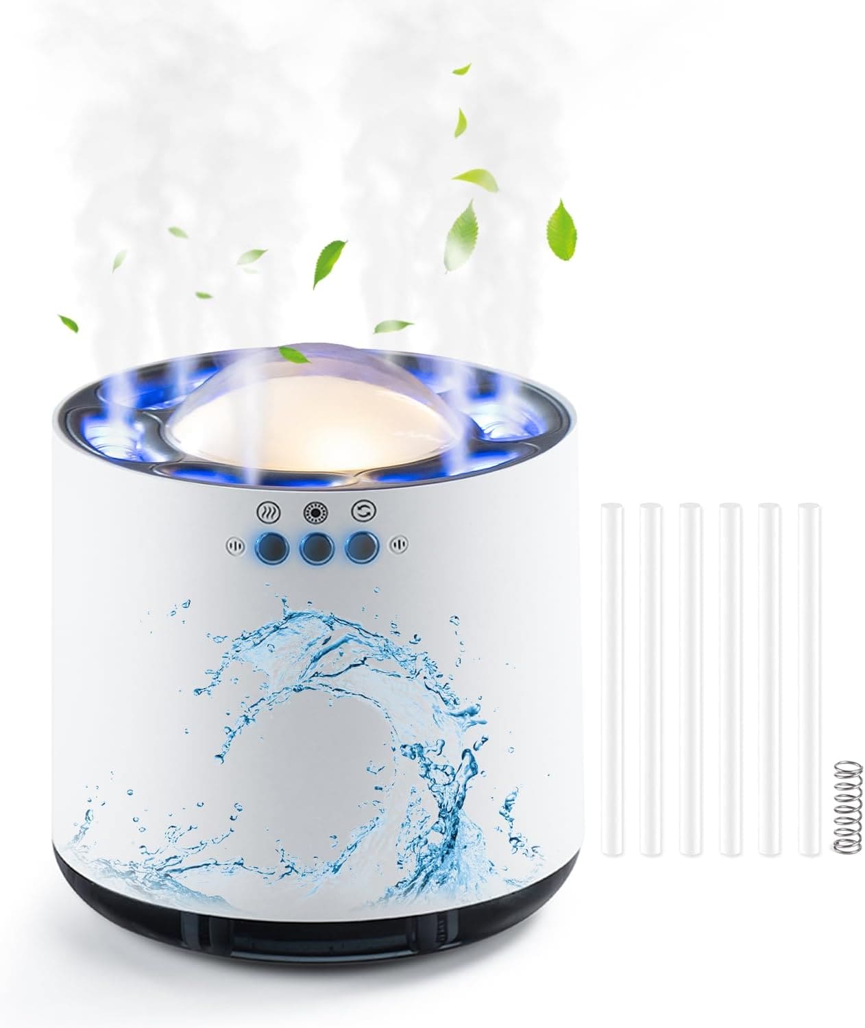 6 Nozzle Dynamic Humidifier, Mist Air Humidifier with Colorful LED Light, Home RGB Led Light Aroma Diffuser - Armaa Store