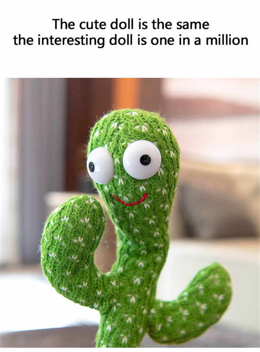 Cactus Plush Toys, Electronic Cactus Plush Music Toy wtih Singing and Dancing - Armaa Store