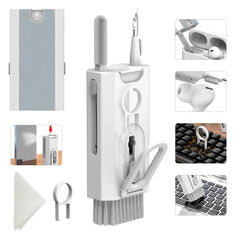Multifunctional 8-in-1 Gadget Cleaning Kit with Mobile Holder Cleaning Pen, Screen Cleaner Spray, Cleaning Brush, for Smartphone, Tablet, Laptop, Earbuds - Armaa Store
