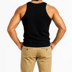 Soft Fit  Black Sleeveless Vest - Pack of 3