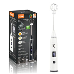 RAF Rechargeable Coffee Beater & Egg Whisker R.322 with 3 speeds & Digital Display - Armaa Store