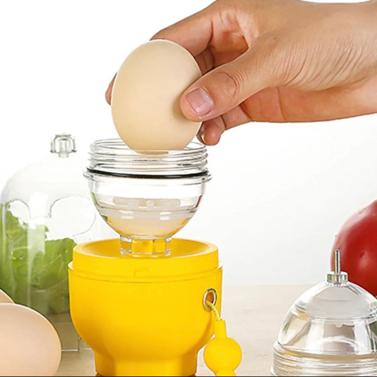 Hand Powered Egg Maker Inside Mixer Kitchen Cooking Gadget Portable Egg Cooker Tool Egg Scrambler Shaker