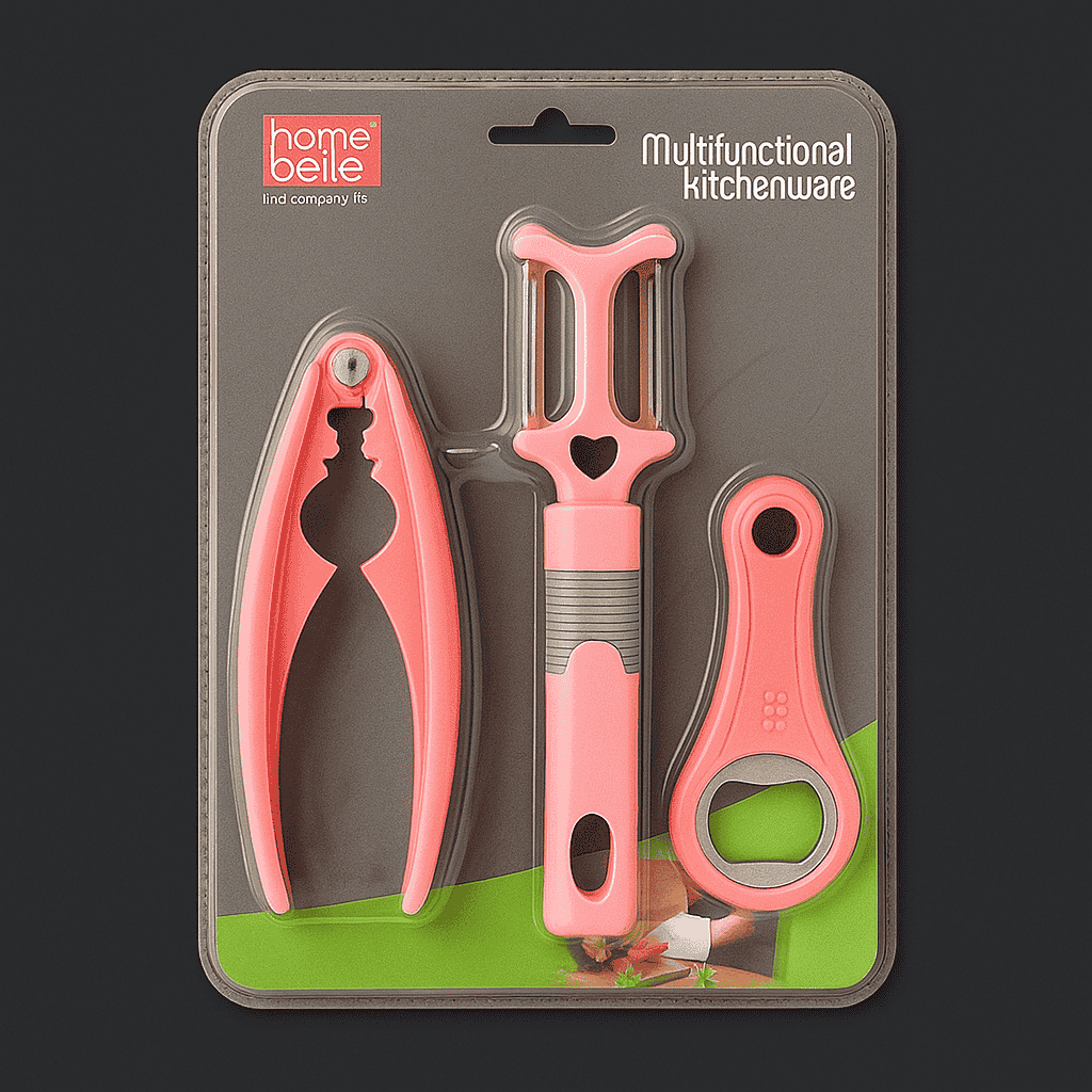 Home Belle Kitchen Tool Set - Peeler, Corkscrew & Bottle Opener