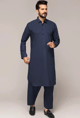 Royal Unstitched Boski Wear – Blue Premium Fabric (Guaranteed Quality)