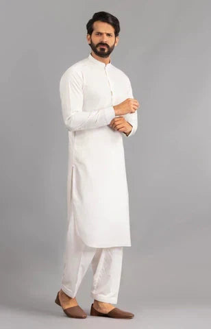 Royal Unstitched Boski Wear – White Premium Fabric Guaranteed
