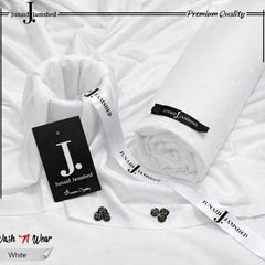 Premium J. Boski Fabric for Men | Luxury Boski | WHITE