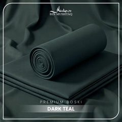 Dark Teal - Imperial Original Unstitched Boski - Bin Mushtaq