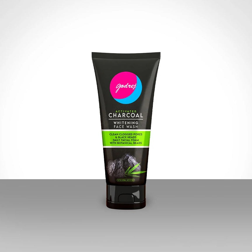 Godrej Activated Charcoal Whitening Face Wash 100ml - Deep Cleansing Formula