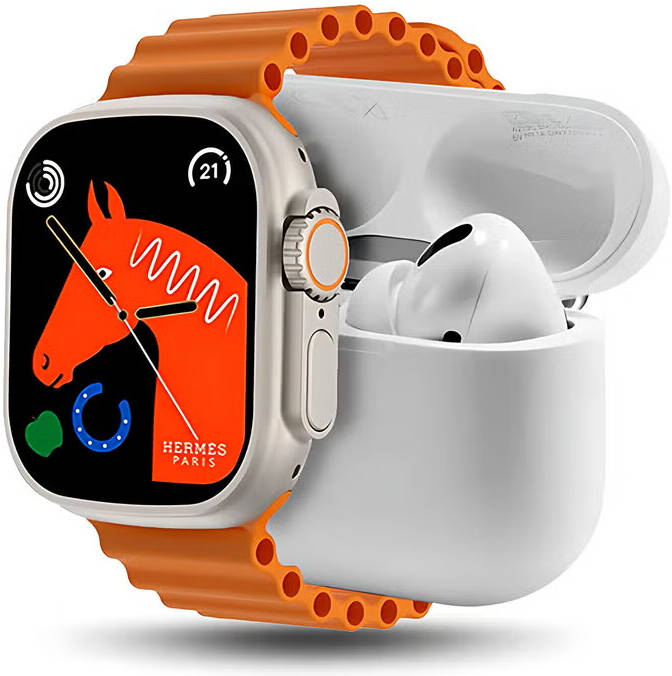 Airpods Pro 2 + 10 in 1 Ultra Smart Watch 2 - TLTM-M7000 (49mm)