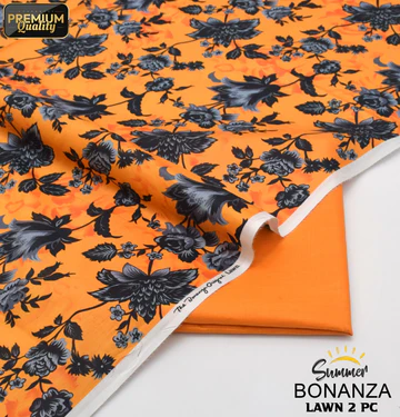 2-Piece Unstitched Lawn Suit (All Over Print) Bonanza-55