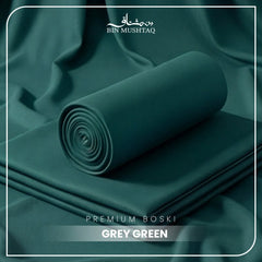 Grey Green - Imperial Original Unstitched Boski - Bin Mushtaq