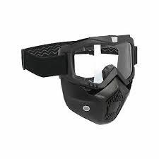 HIGH QUALITY Motorcycle Helmet Riding Goggles Glasses With Removable Face Mask  [Transparent]