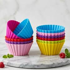 12 Pcs Silicone Cupcake Maker Set | Reusable Non-Stick Muffin & Cupcake Baking Molds | Food Grade Silicone