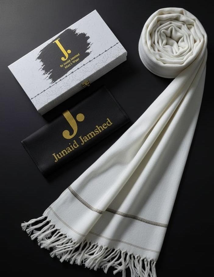 J. MENS PREMIUM SHAWL -D101-Crystal White